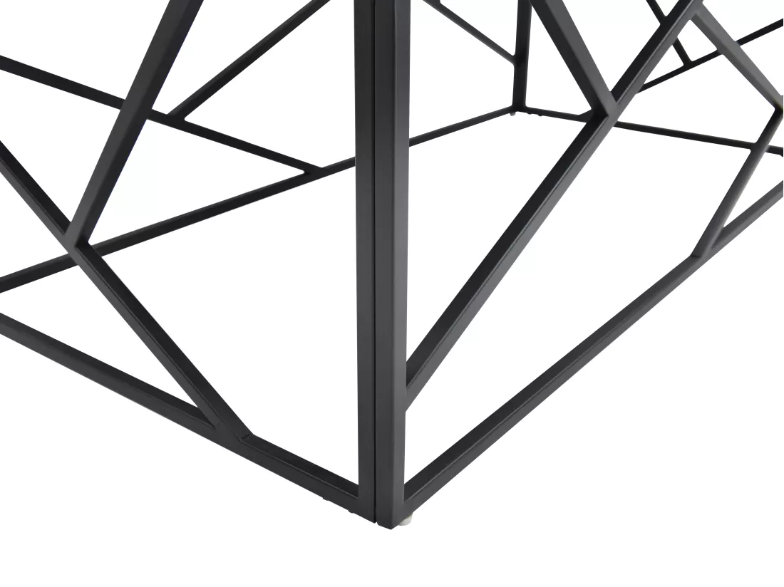 Table basse en céramique et métal - Effet marbre noir - MELRONE de Pascal Morabito