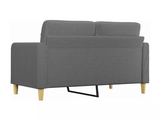 Canapé à 2 places Gris foncé 140 cm Tissu