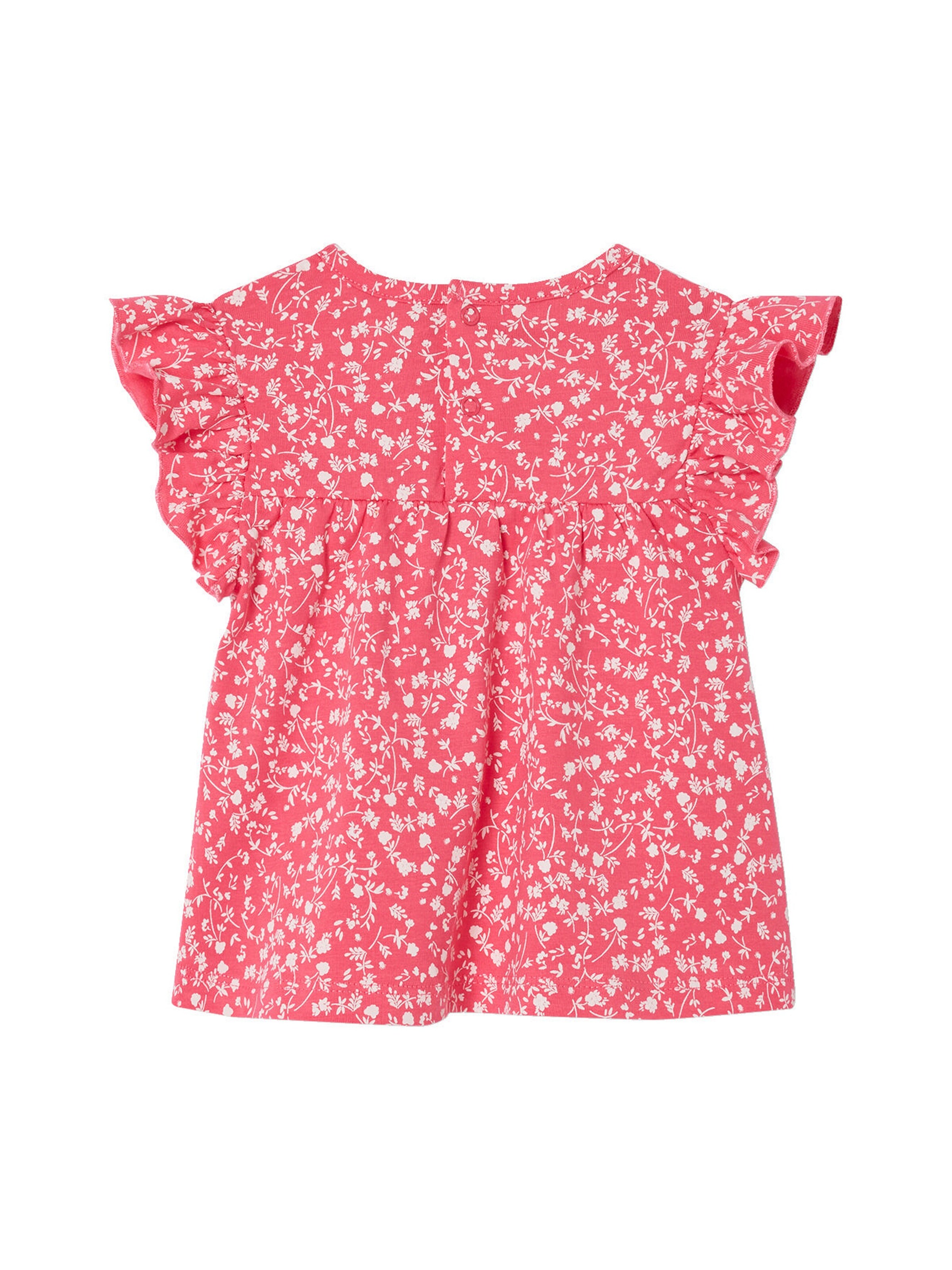Vertbaudet Baby T-Shirt mit Volantärmeln fuchsia