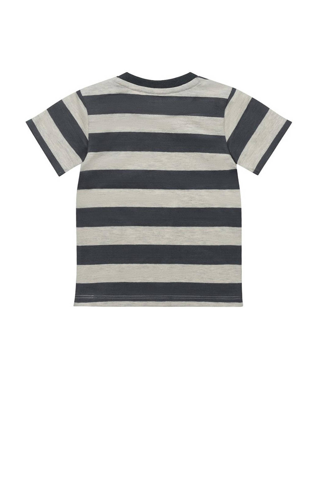 Dirkje gestreept T-shirt T-shirt ss donkerblauw/beige