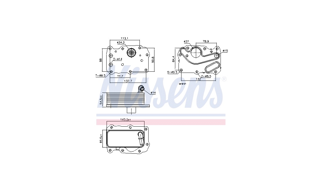 Oliekøler, motor