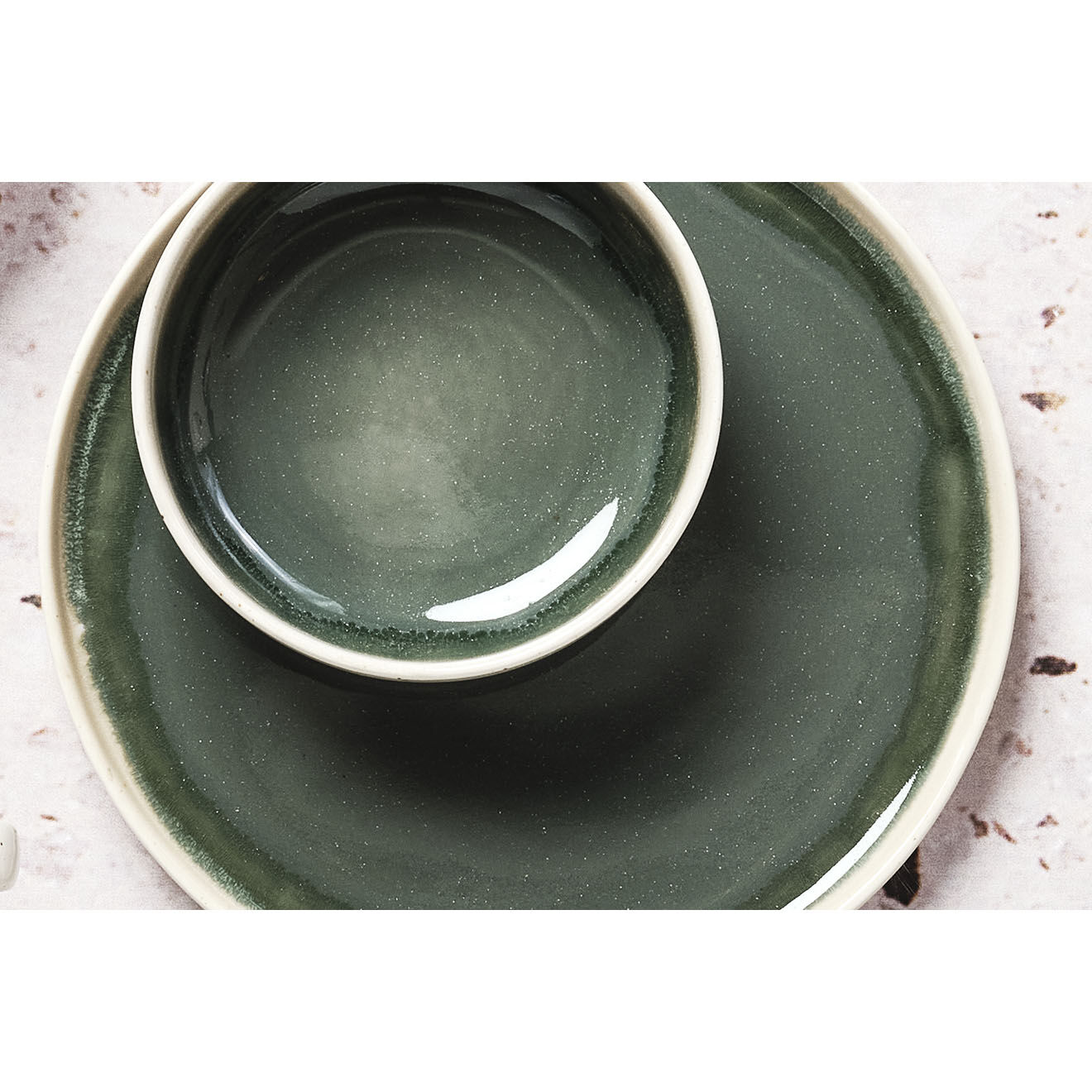 Bjorn Service Complet Oxygen gris/vert bouteille/beige - 42 pièces