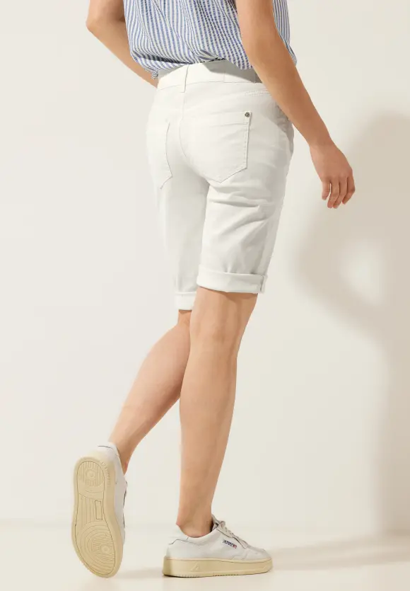 Casual Fit Jeansbermuda - off white