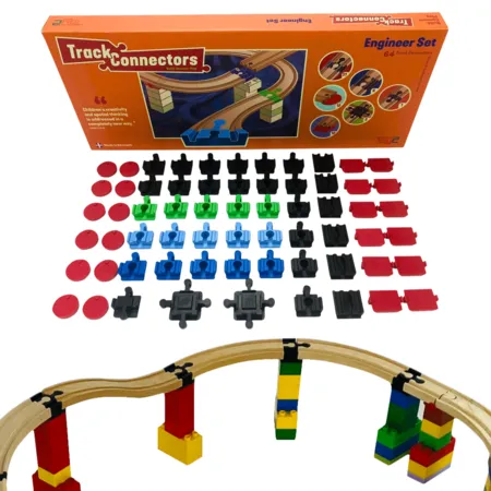 TOY2 Gleisverbinder Engineer Set, 64 Teile