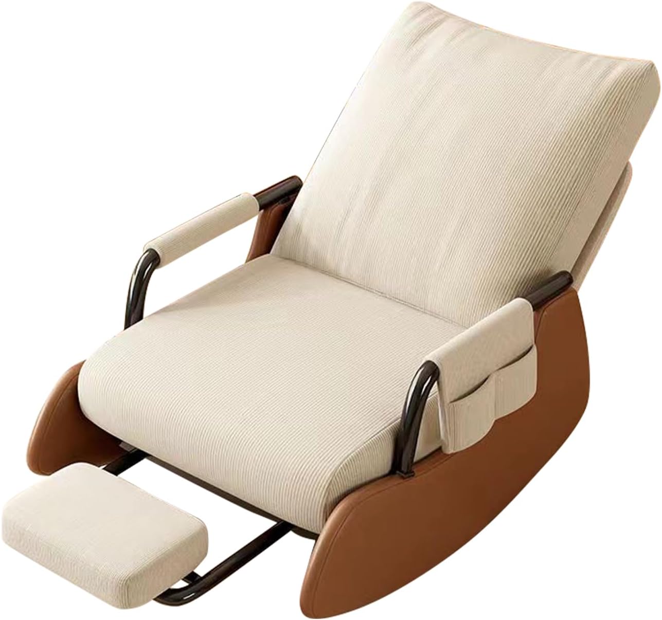TWSOUL Schaukelstuhl, Lesesessel Bequem, Wohnzimmersessel mit 3-Fach Verstellbare Rückenlehne, Relaxsessel mit Dehnbare Fußstütze, Schaukelsessel für Schlafzimmer Wohnzimmer