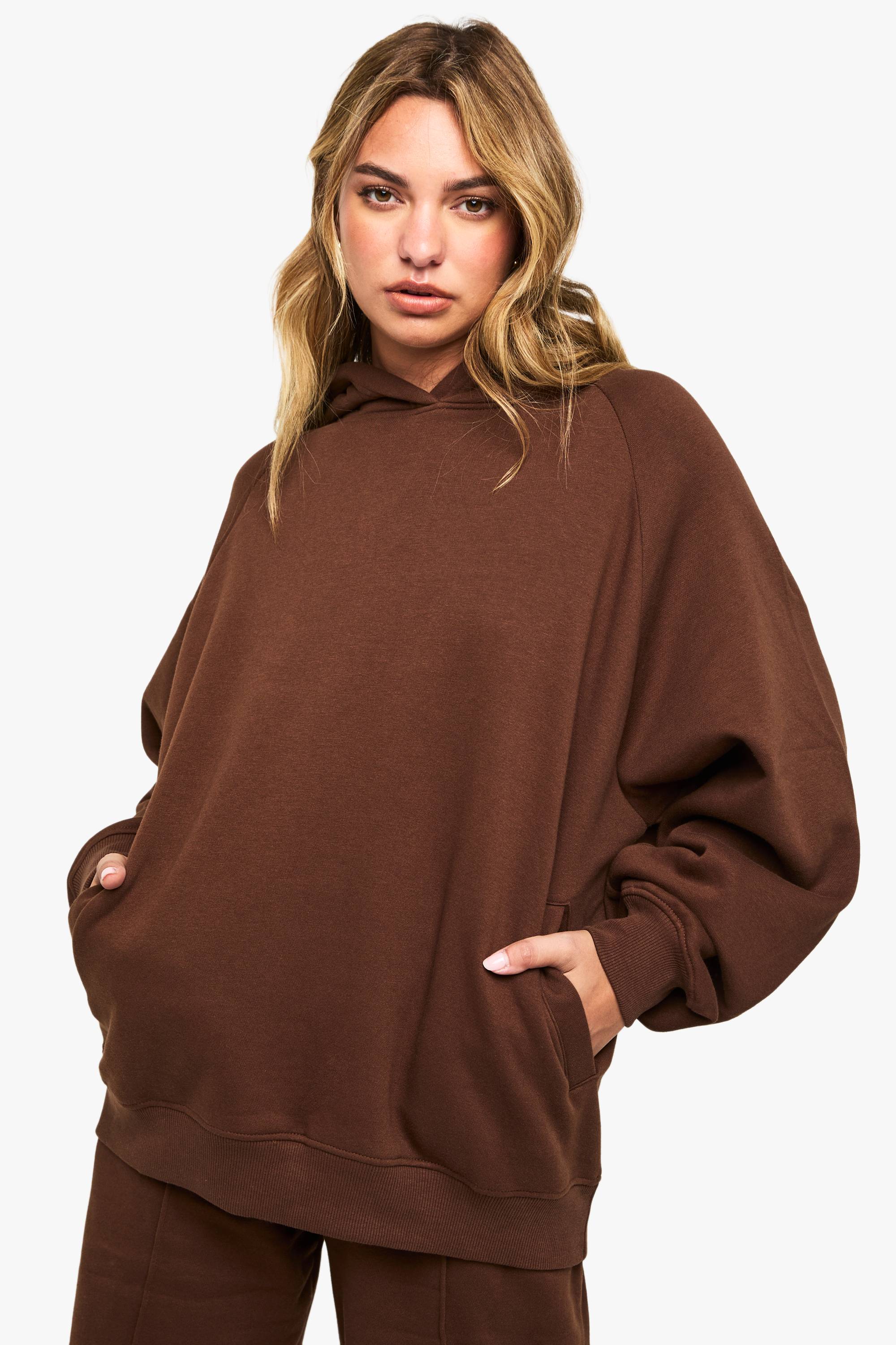 boohoo Sweat à capuche surdimensionné à empiècements raglan