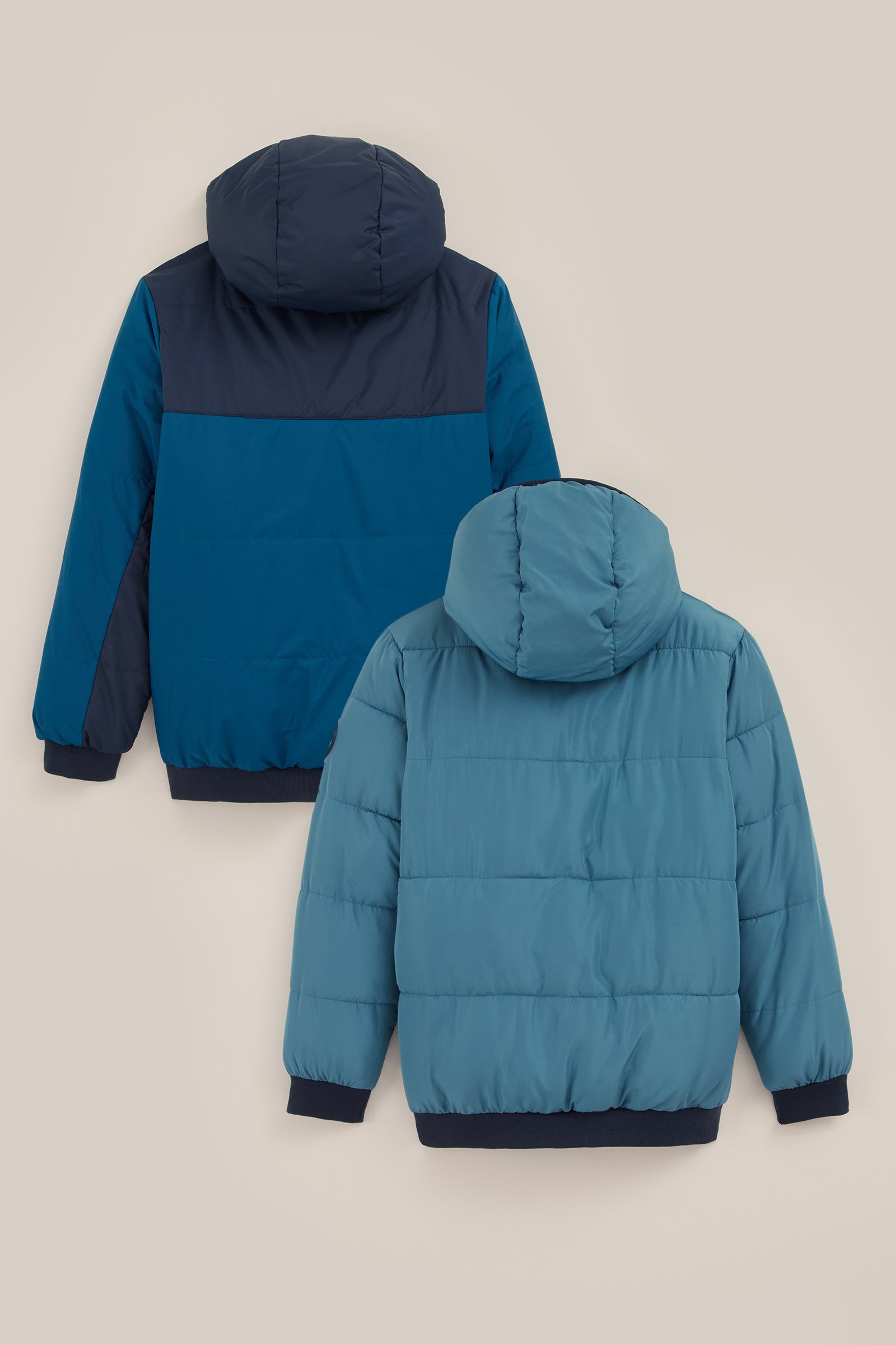 Jongens reversible jas met capuchon WE Fashion Blauw