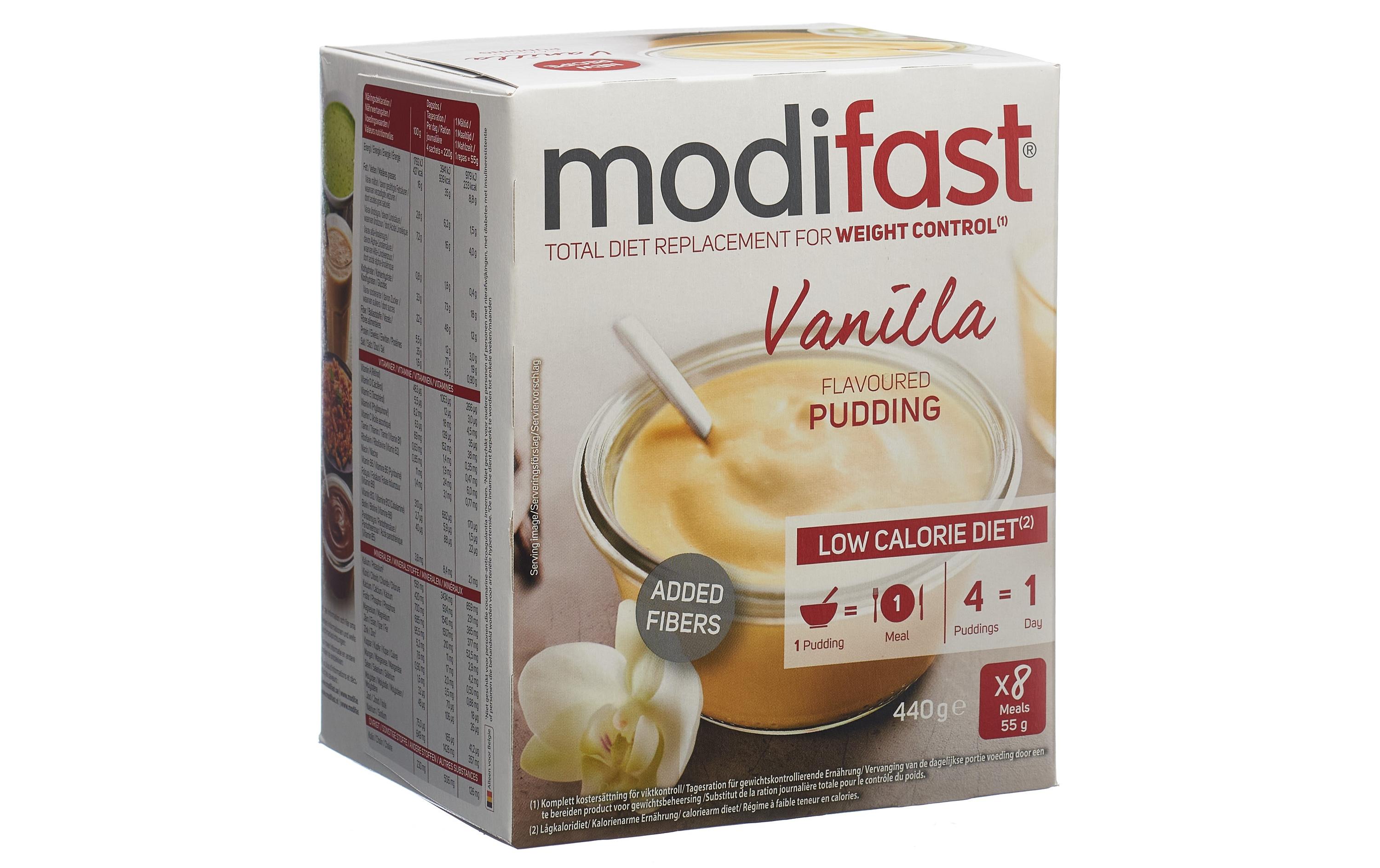 Pulver Pudding Vanille 8 x 55 gMahlzeitenersatz Vanillecrème