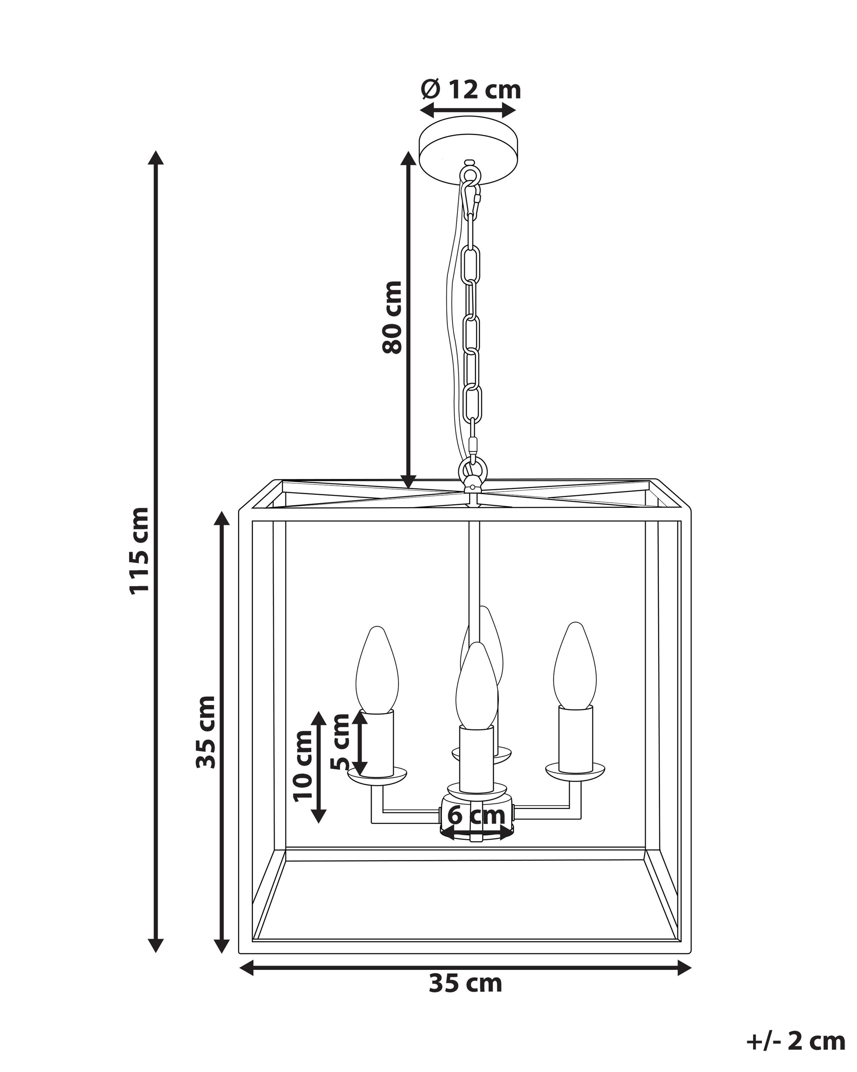 Plafondlamp WANCHET Metaal Zwart