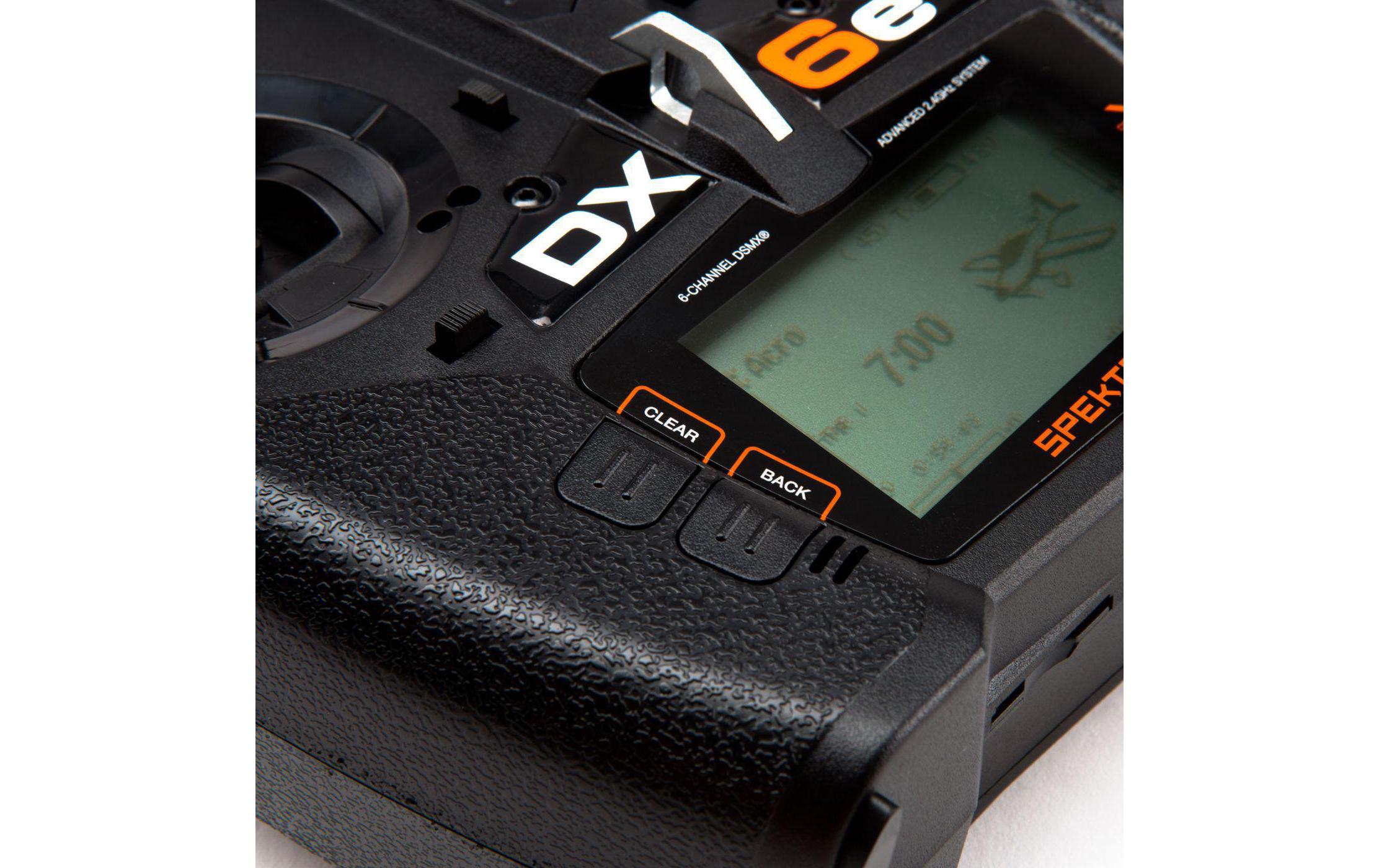 Fernsteuerung DX6e DSMX 6-Kanal (nur Sender)<br>2.4-GHz Sender mit 6 Kanälen für Flugmodelle