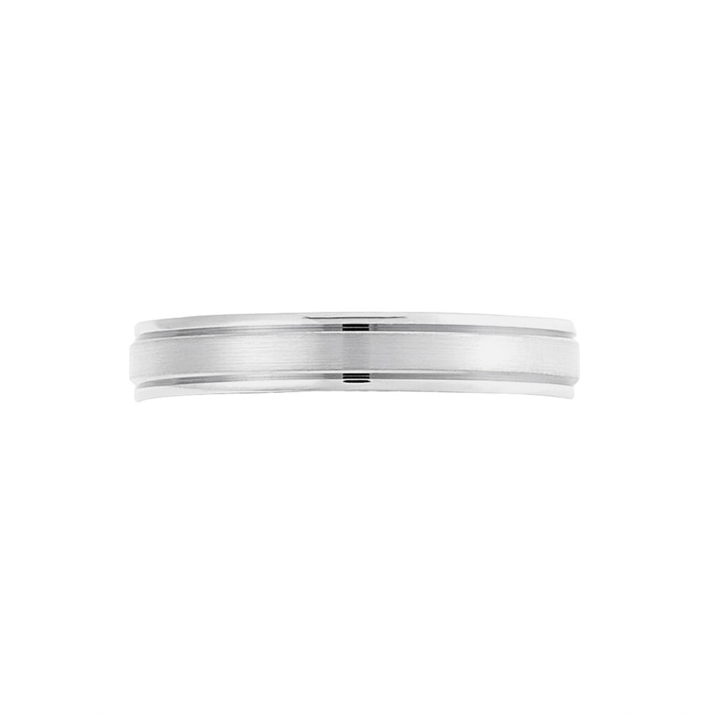 Alliance Mat Et Brillant Ruban Plat Palladium Blanc