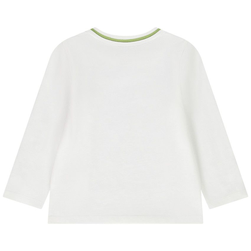 T-shirt manches longues avec print fantaisie pour bébé garçon - Ecru