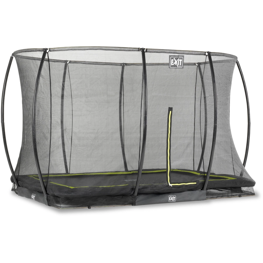 EXIT Bodentrampolin Silhouette 214 x 305 cm mit Sicherheitsnetz, schwarz