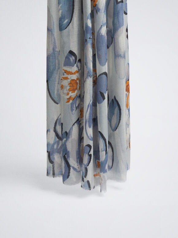 Lenço estampado - Azul