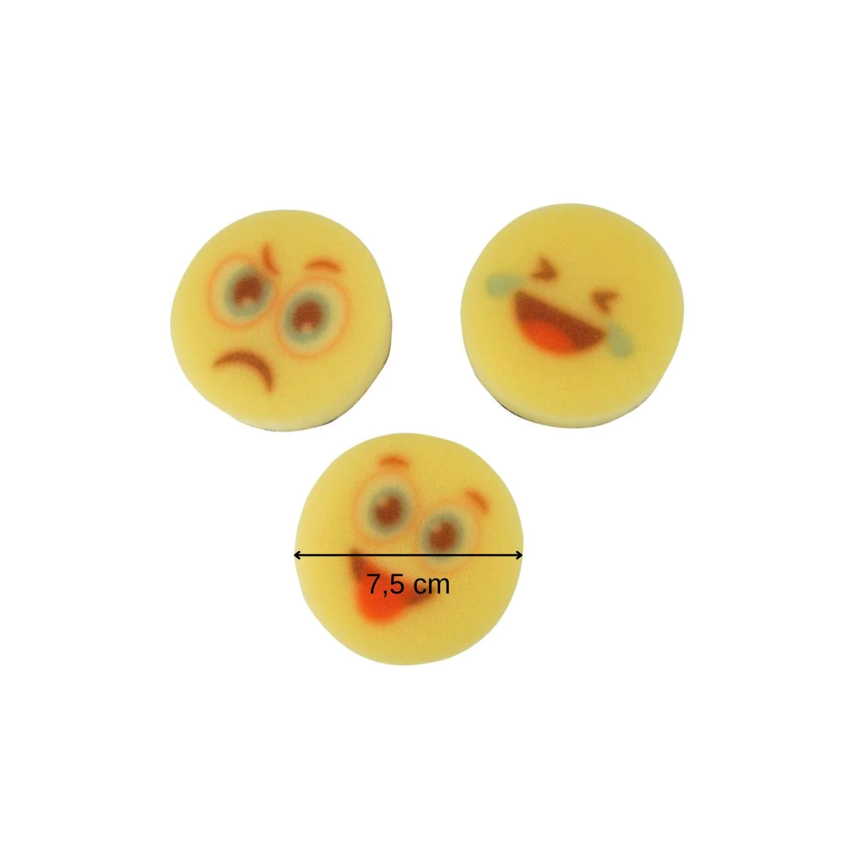 Lot de 3 éponges de vaisselle motifs emoji Fackelmann Tecno Fackelmann