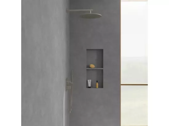 Mitigeur thermostatique encastré 2 voies VILLEROY ET BOCH Universal rectangle Brushed Nickel Matt