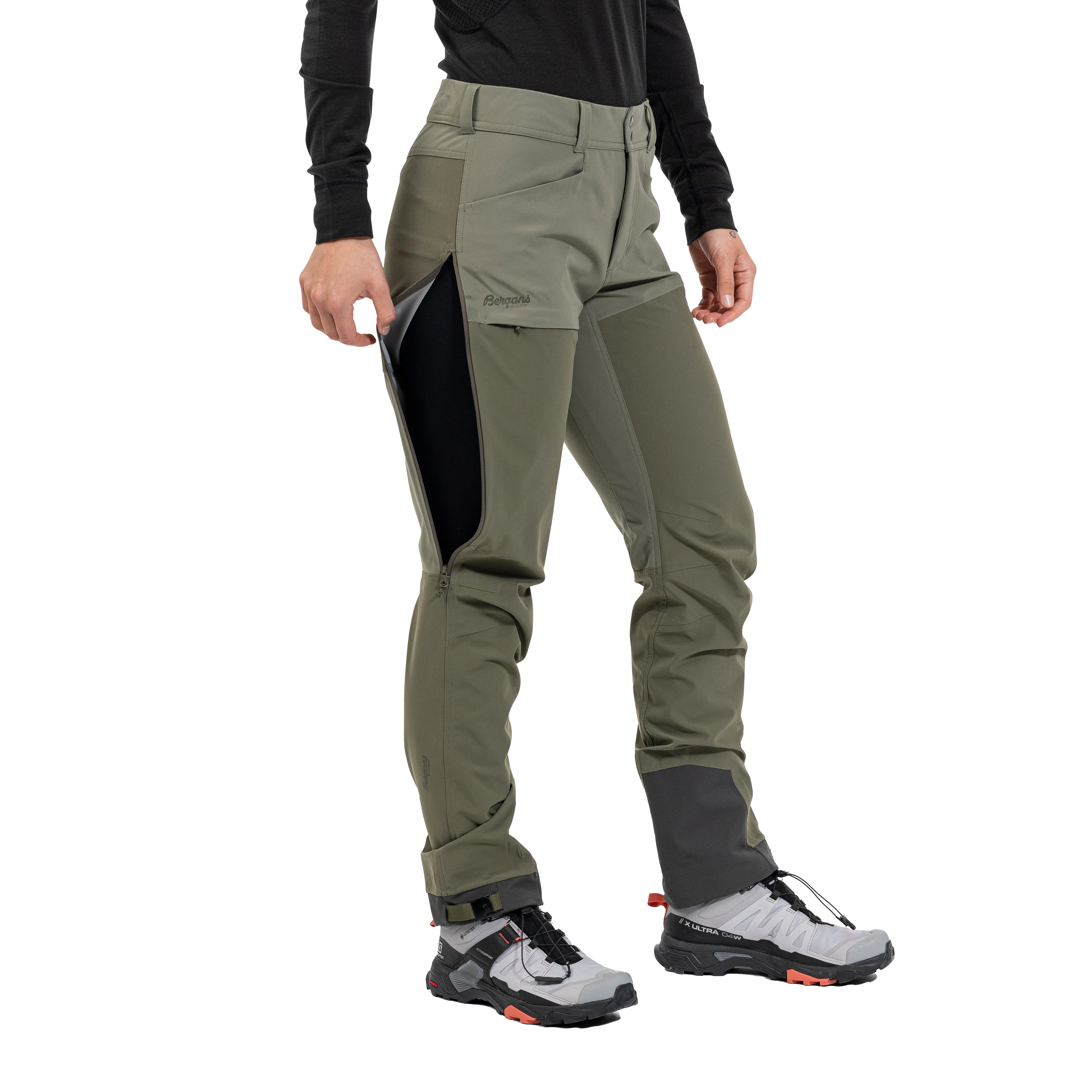 Bekkely Hybrid W Pants Dark Green Mud