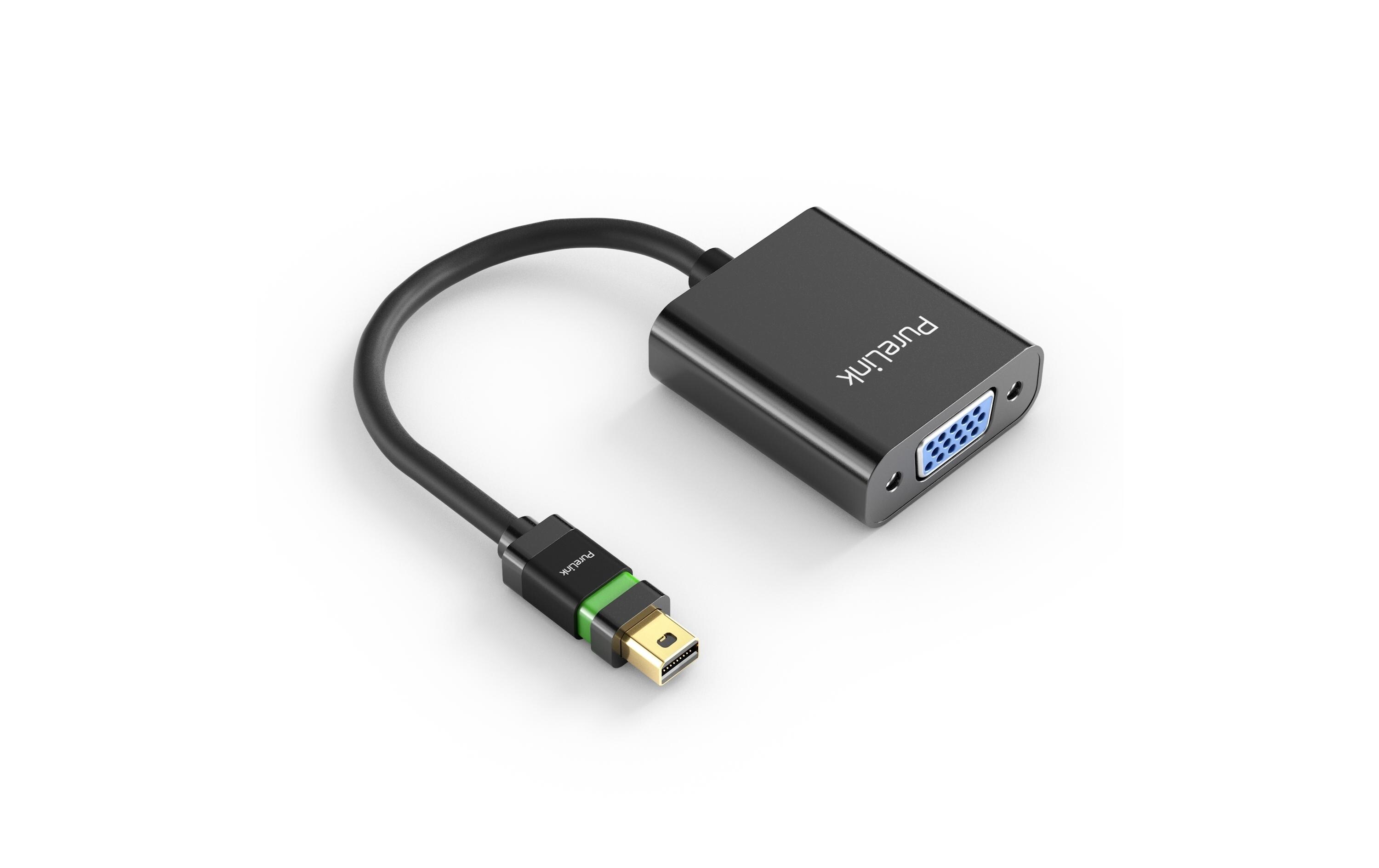 Adapter Zert. 2K High Speed Mini-DisplayPort - VGAZertifizierter 2K High Speed mini DisplayPort / VGA Portsaver Adapter