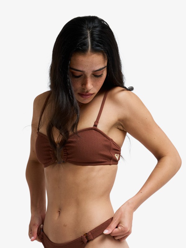 Roxy Sunshine Bandeau Haut de bikini bandeau Marron Femme