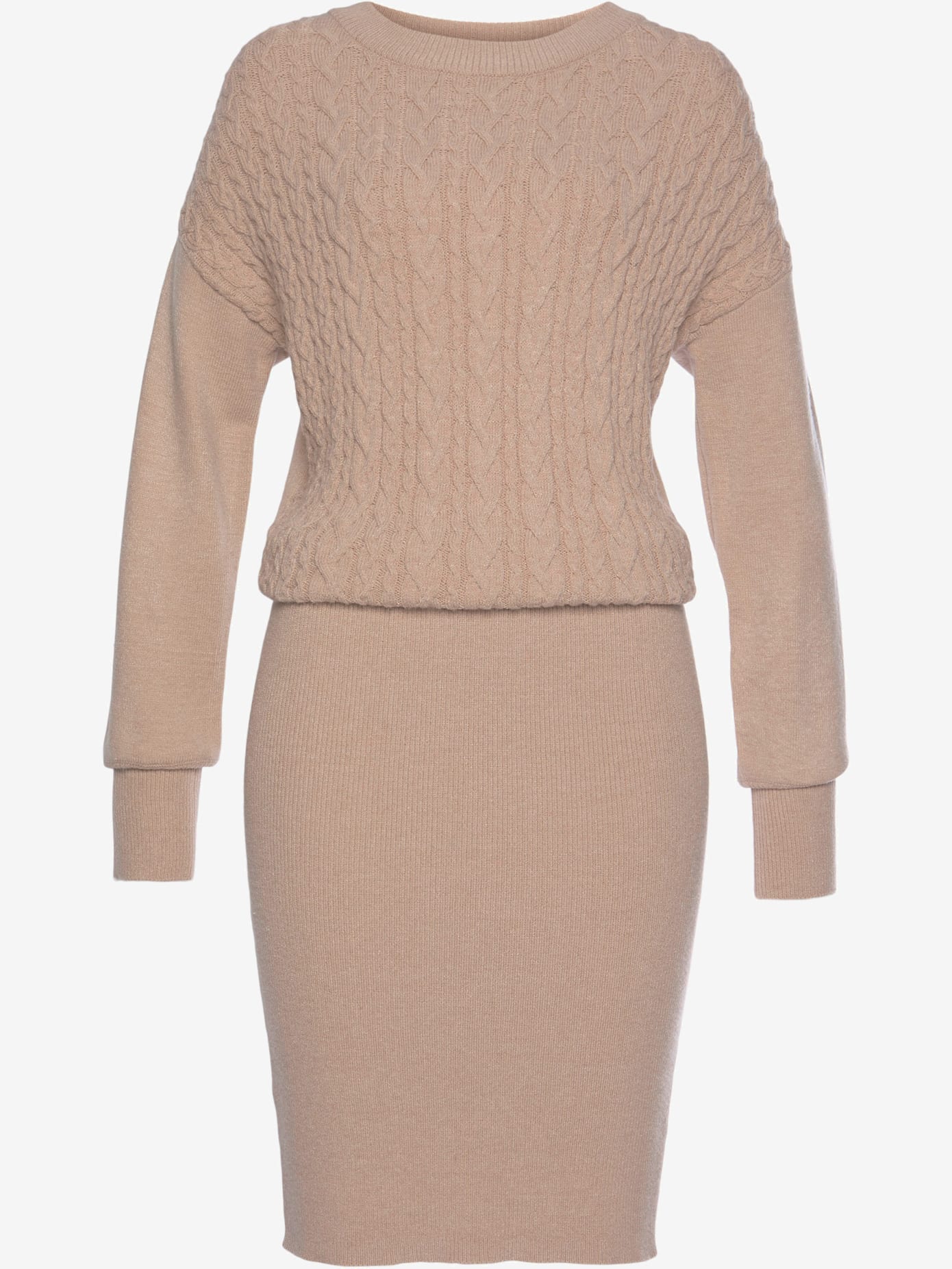 Robe en tricot avec encolure ronde