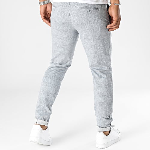 Pantalon A Carreaux Mark Gris Chiné