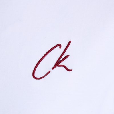 Tee-shirt à manches courtes femme Embroidered Ck Regular CALVIN KLEIN