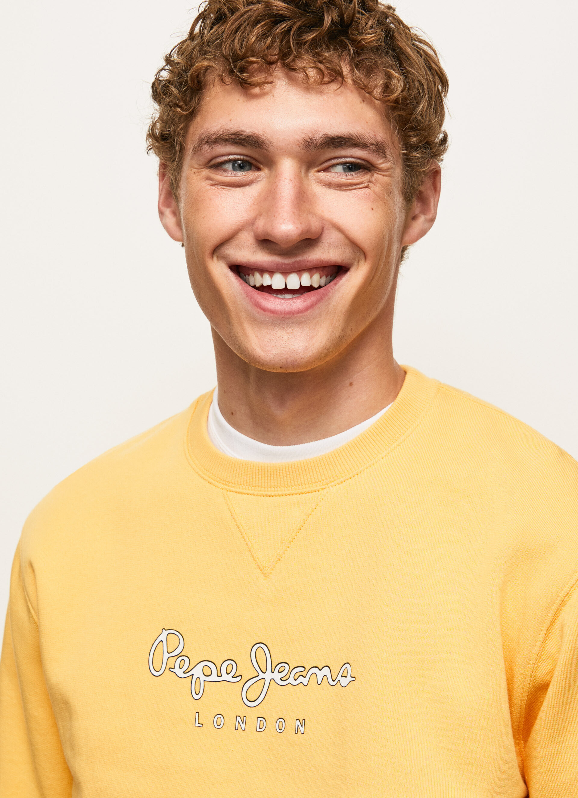 Moletom de algodão com logo estampado - brilhante