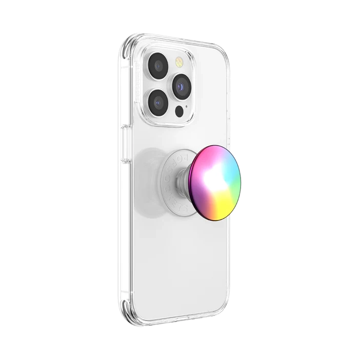 PopGrip Premium Finger Griff Halterung (Austauschbarer Top) für Smartphones / Tablets (808937) - Frosted Palette Aluminium
