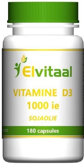 Elvitaal D3 1000IE Soljaolie 180ca