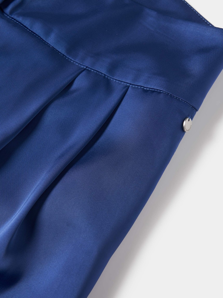 Calças pantalona acetinadas