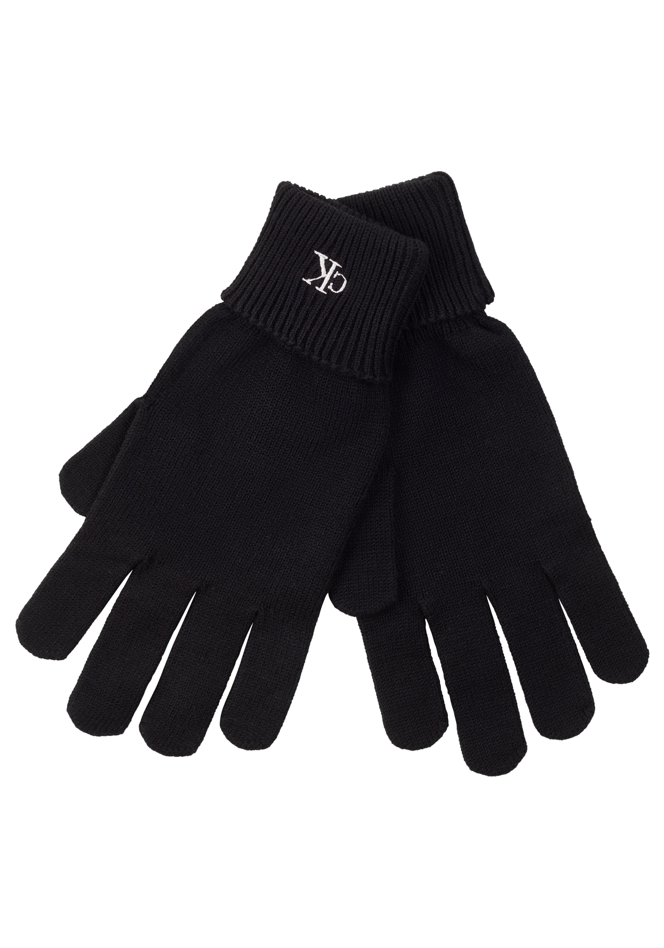 Calvin Klein Strickhandschuhe »CK FINE RIB GLOVES«, Fingerhandschuhe