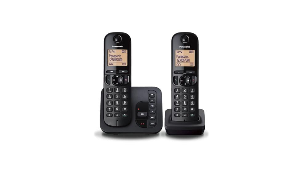 Schnurlostelefon KX-TGC222SLB SchwarzDigitales Schnurlostelefon Set mit Anrufbeantworter