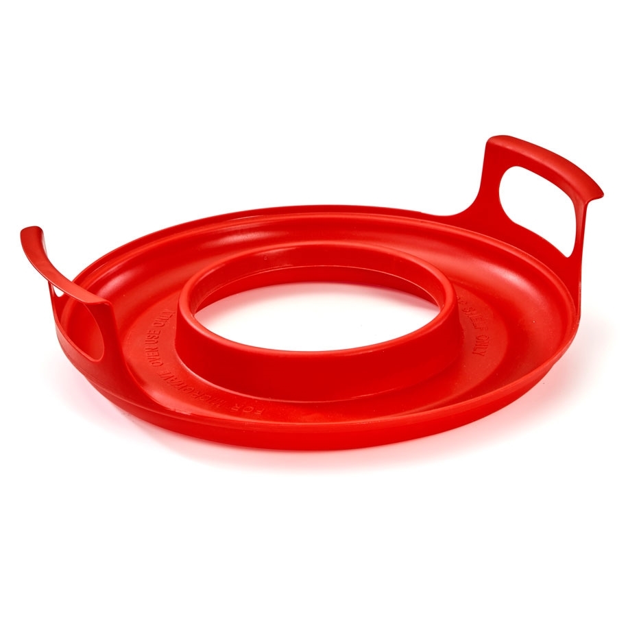 Support bol micro-ondes rouge