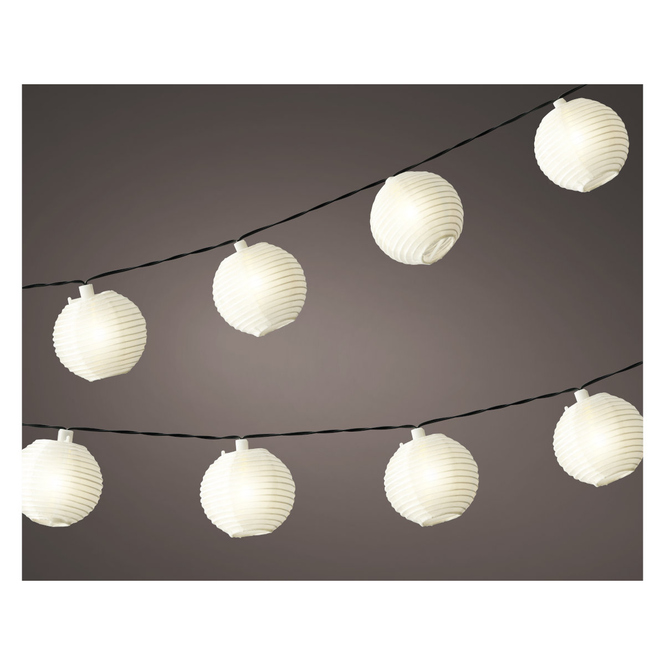 10er LED-Solarlichterkette - Lampions - ca. 4,5 m