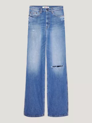Calça jeans Claire de cintura alta e pernas largas