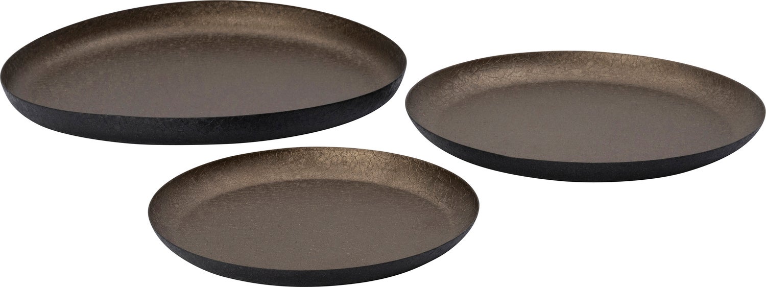 Intratuin decoratiebord Bony bruin / goud D 25 H 2 cm