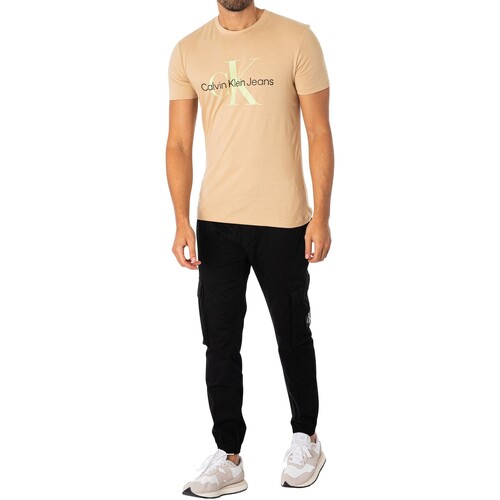 Calvin Klein Jeans - Pantalones Pitillo Cargo Lavados Negro