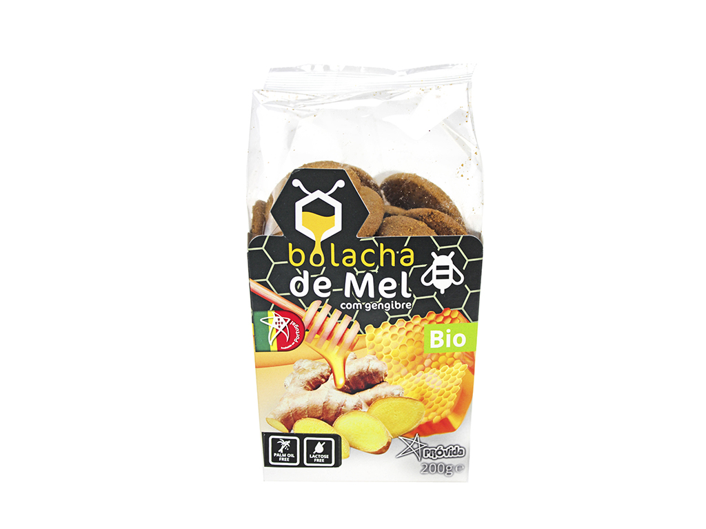 BOLACHA PRÓVIDA MEL COM GENGIBRE BIO 200G
