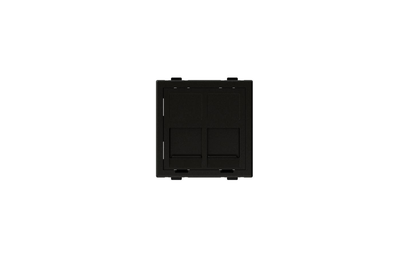 Keystone-Modul für 2x RJ-45, AnthrazitAbdeckung für 2x RJ45 Keystone