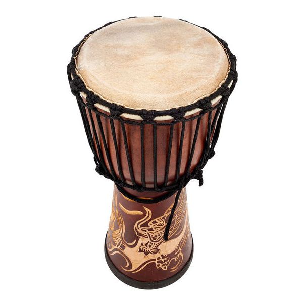 Terre Djembe Carved Dragon 50cm