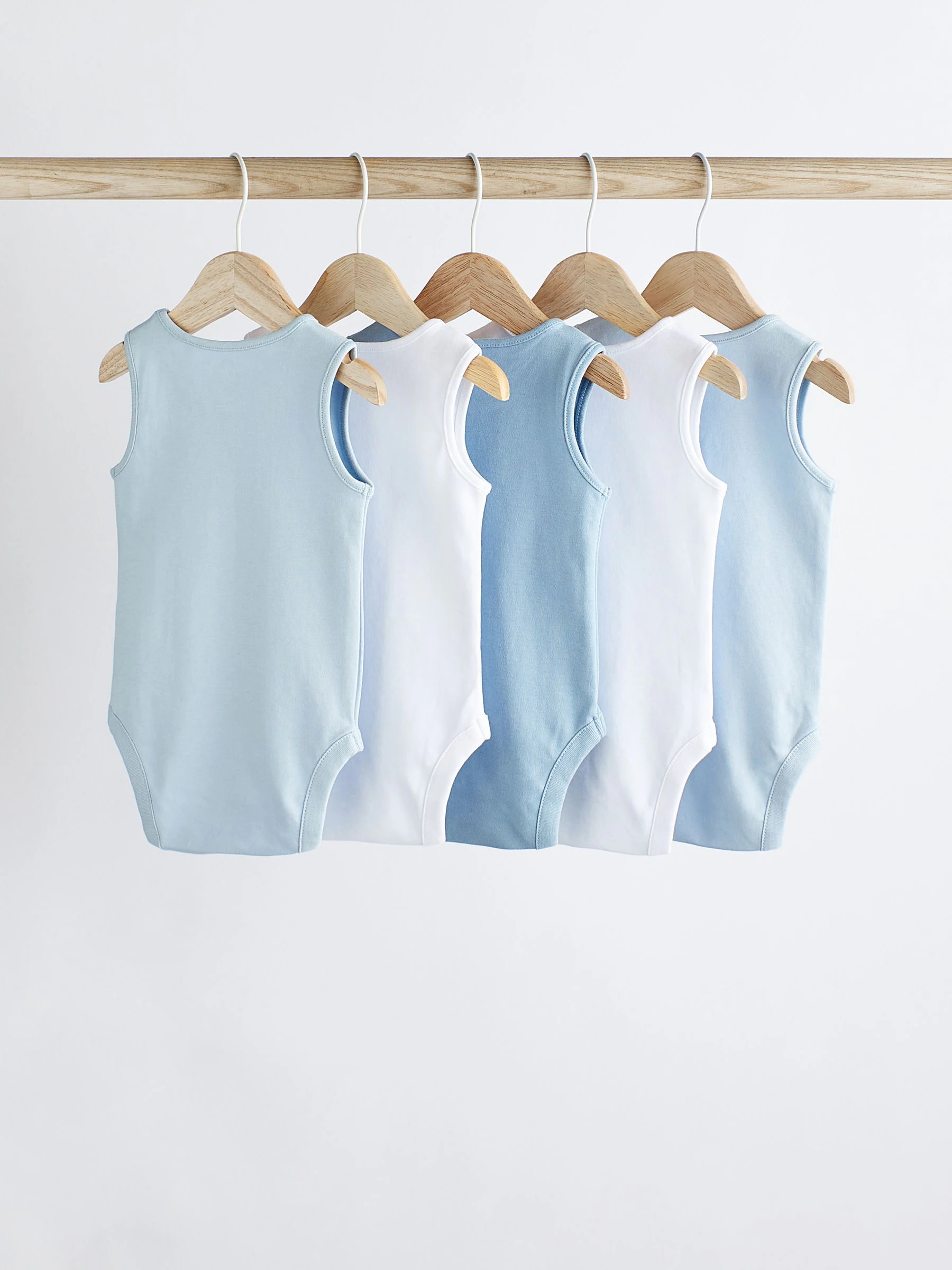 Blauw - Babyrompertjes met hemdje