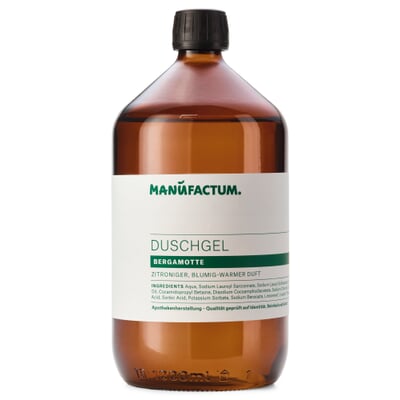 Manufactum Duschgel, Bergamotte, 1-l-Glasflasche