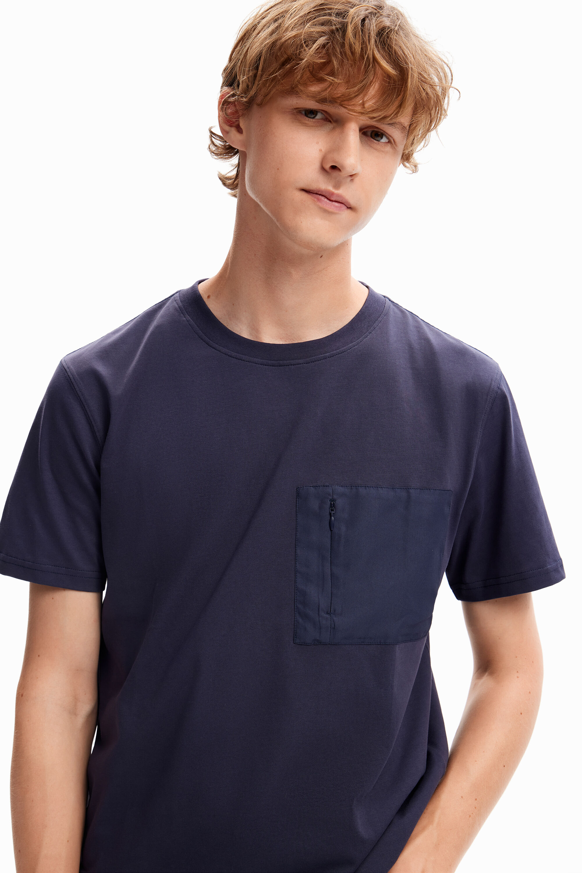 T-shirt uni poche