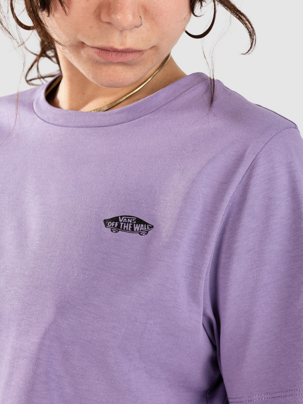 Vans Style 76 II Crew Crop T-Shirt purple haze