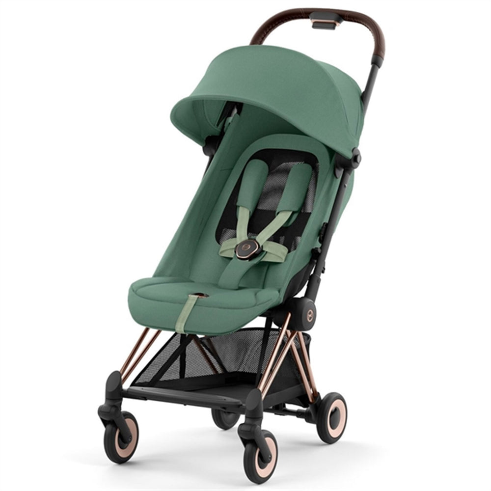 Coya Klapvogn Rosegold Leaf Green - Cybex