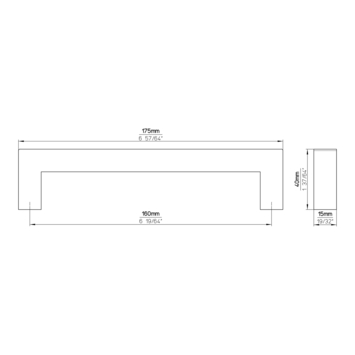 Greep Tessa rvs 175mm