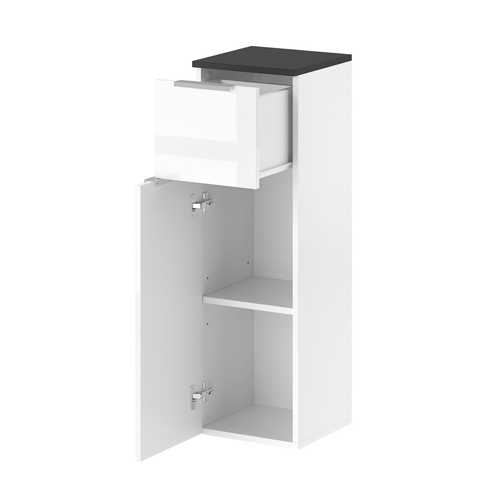 VICCO Badmidischrank OTIS Weiß - Badezimmerschrank Hochschrank Regal Badregal Bad
