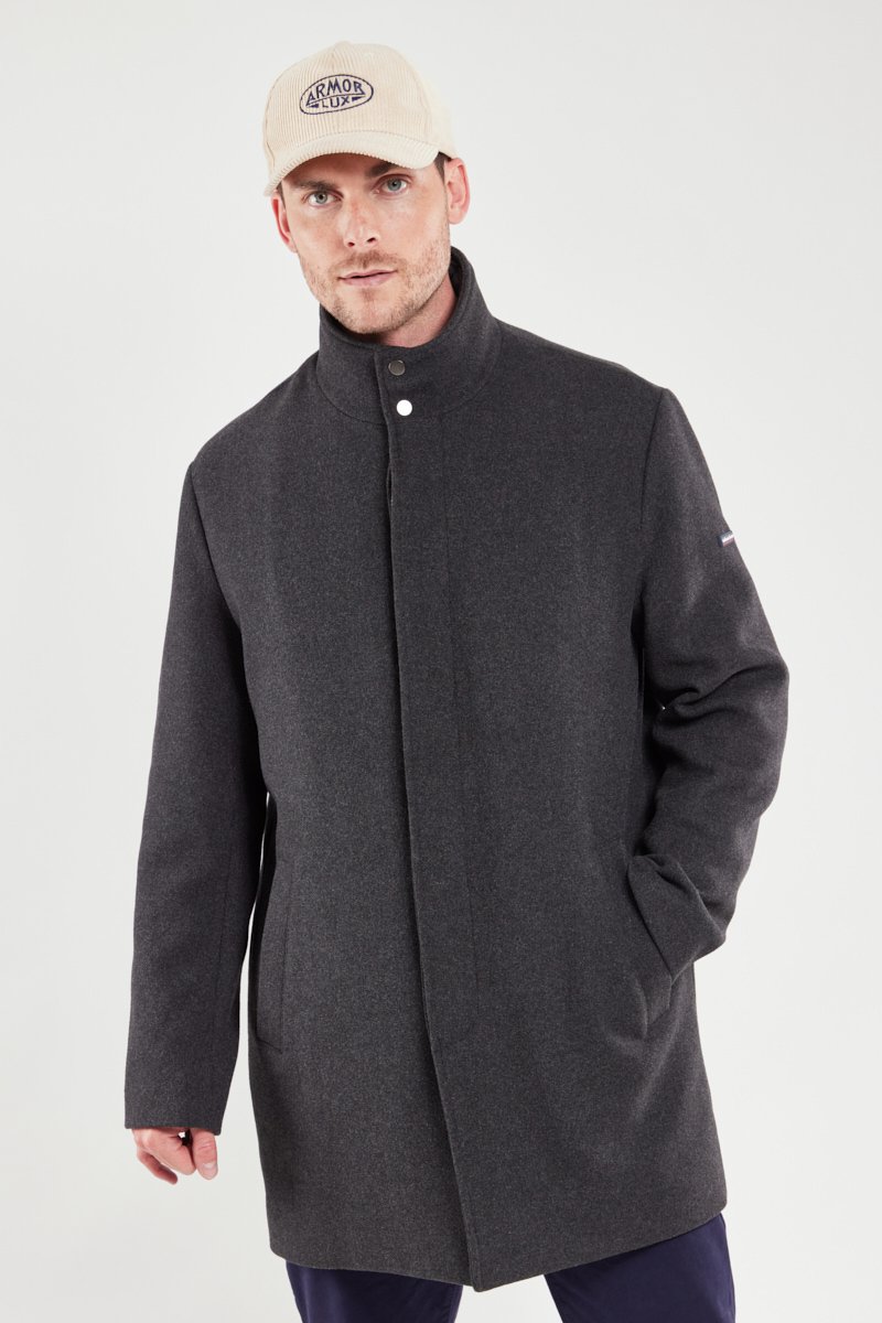 Manteau doublure doudoune - drap de laine