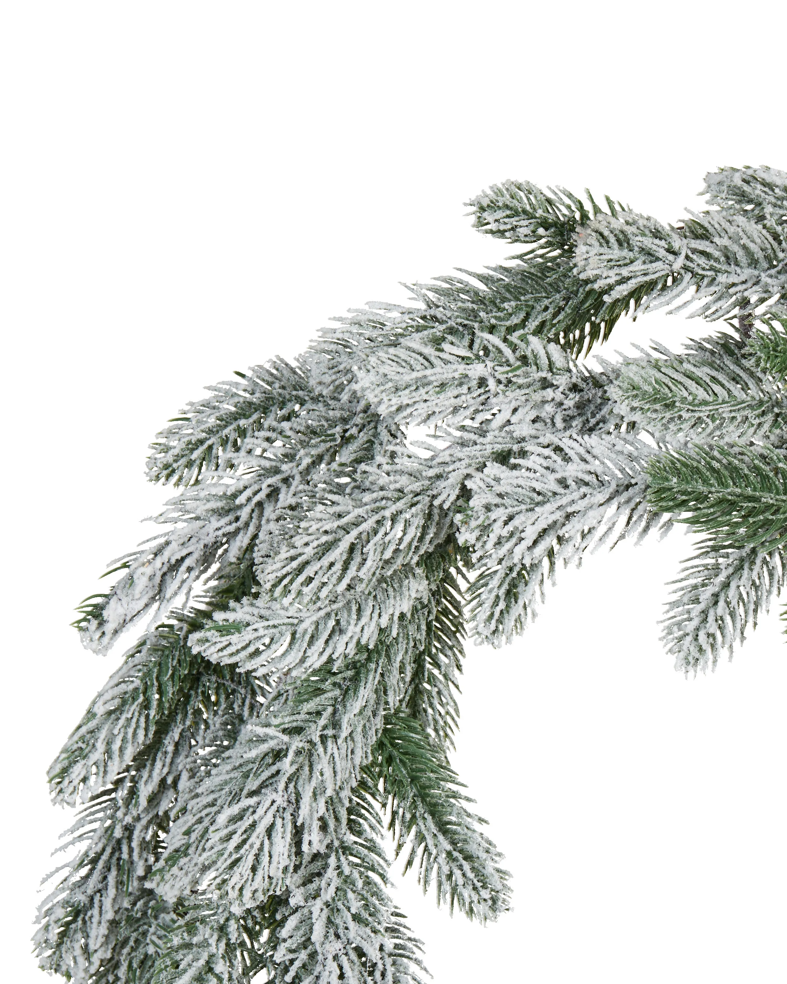 Besneeuwde kerstkrans LED ALBINI Groen 45 cm