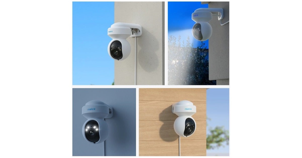 ReolinkE560, slimme 4K/8MP PTZ Dual-Band WiFi 6 camera  (Wit, Kleuren nachtzicht)